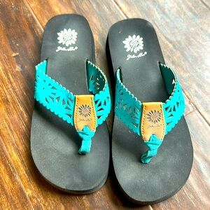Yellow Box Turquoise Sandals